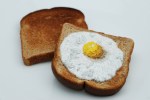 Judith Klausner embroidered toast with egg