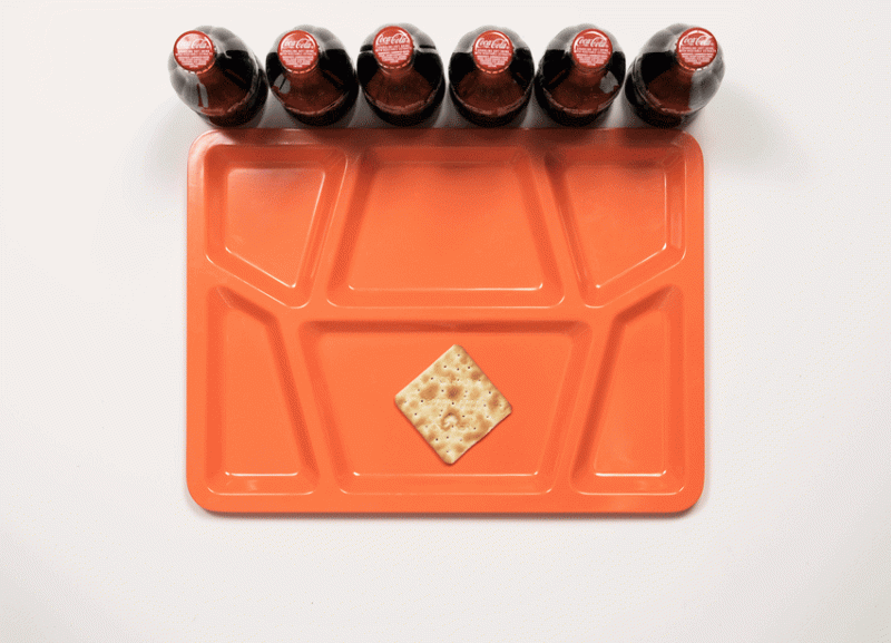 James Reynold's 'Last Suppers' Series: photograph of the last meal requested by James Hudson, coca cola and a single cream cracker.