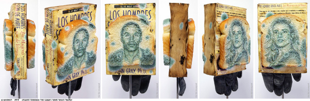 tibi tibi neuspiel oj sandwich 2010 Tibi Tibi Neuspiel, OJ Sandwich, 2010. Oil paint, beeswax, paint, paper, steel, wood, leather.