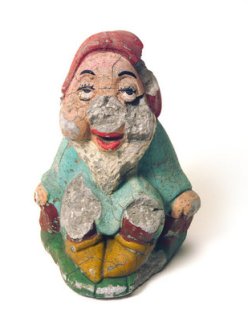 Broken ceramic dwarf.