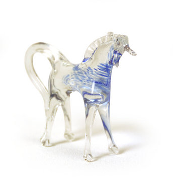 Decorative glass horse.