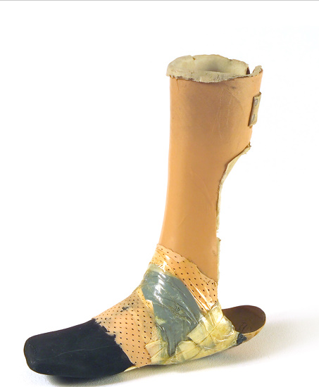 Prosthetic leg.