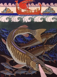 Illustration of pike by Ivan Bilibin.