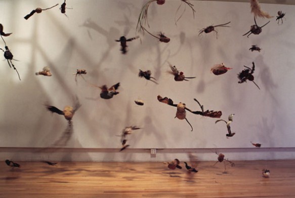 Tila Rodriguez-Past: little monsters made of things collected from a monastery.