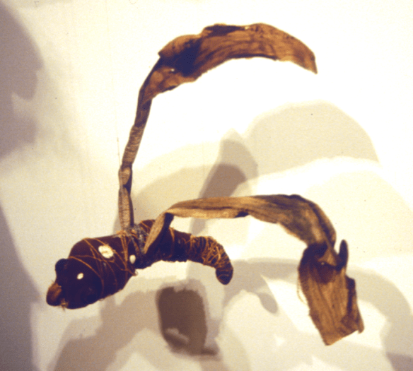 Tila Rodriguez-Past: little monsters made of things collected from a monastery.