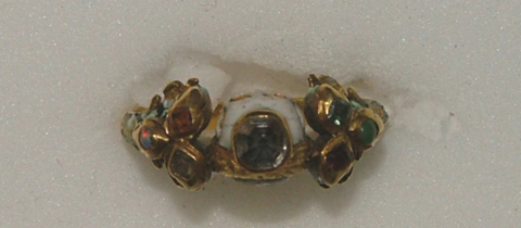 17th century memento mori ring viewed from the top